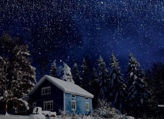 Winter Night Wallpaper Free Download.