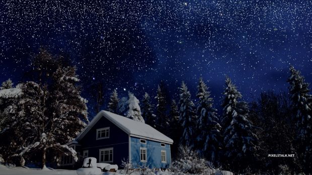 Winter Night Wallpaper Free Download.