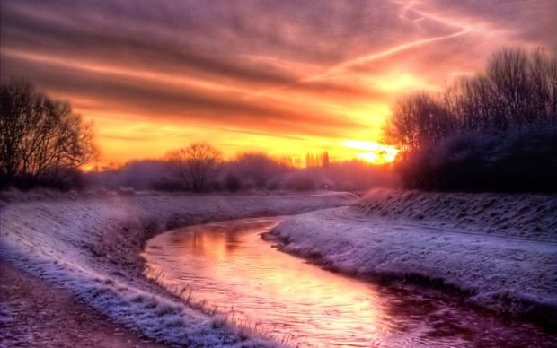 Winter Sunset Image.