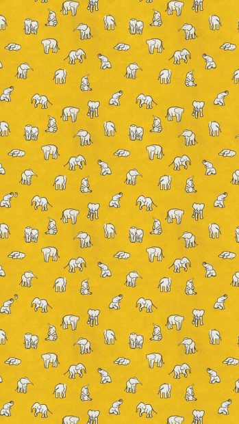 Yellow Aesthetic Pattern Wallpaper HD.