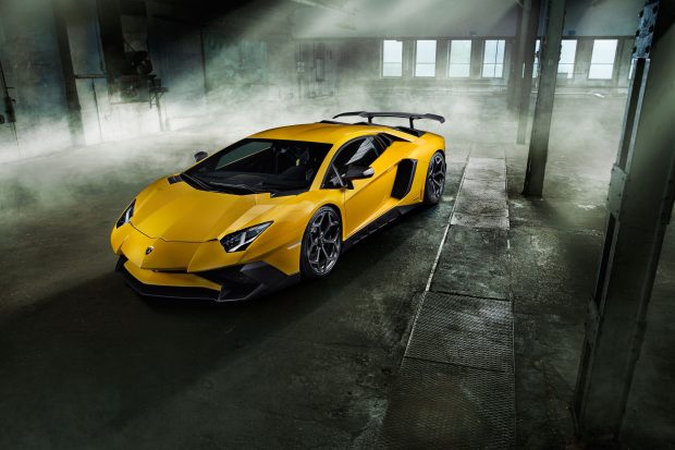 Yellow Lamborghini Aventador Wallpaper HD.