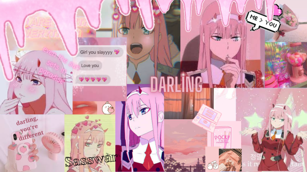 Zero Two Aesthetic Wallpaper.