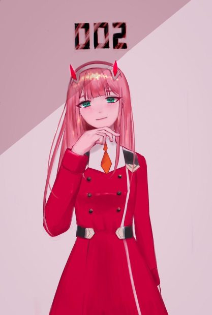 Zero Two Wallpaper Aesthetic for Iphone.