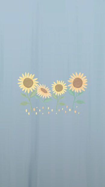 iPhone Aesthetic Sunflower Wallpaper HD.