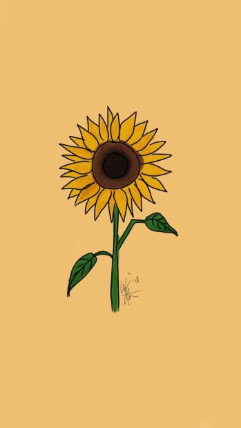 iPhone Aesthetic Sunflower Wallpaper High Resolution.
