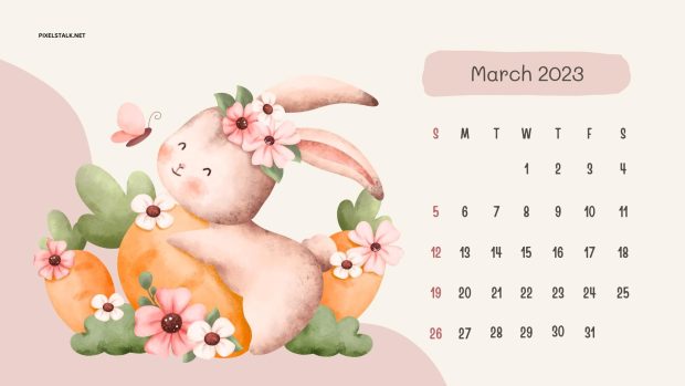 1920x1080 March 2023 Calendar Wallpaper Desktop.