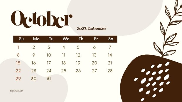 1920x1080 October 2023 Calendar Wallpaper HD.