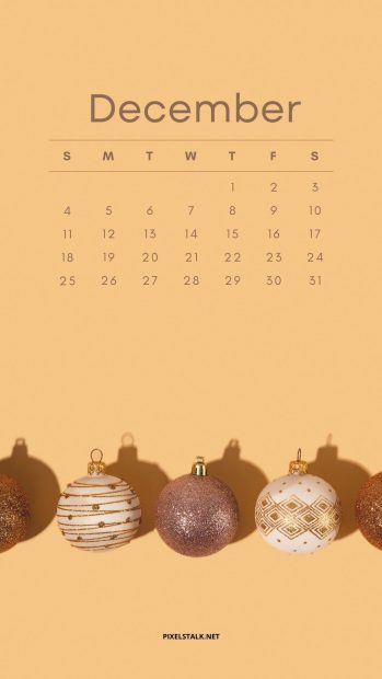 Aesthetic December 2022 Calendar Phone Phone Wallpaper HD.