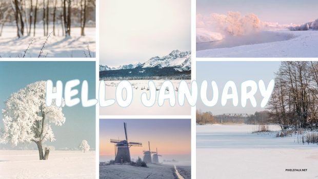 Aesthetic January Desktop Wallpaper HD.