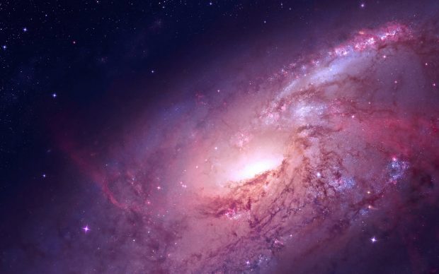 Aesthetic Purple Galaxy Wallpaper HD.