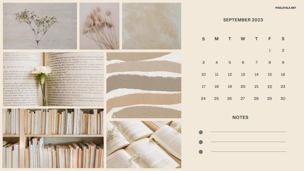 Aesthetic September 2023 Calendar Backgrounds.