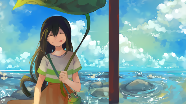 Anime Tsuyu Asui Background.