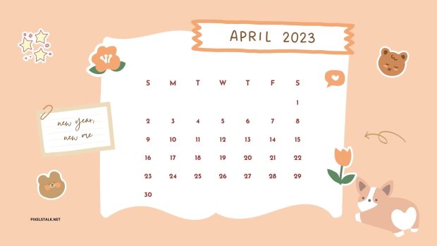 April 2023 Calendar Backgrounds HD.