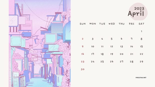 April 2023 Calendar Computer Backgrounds.