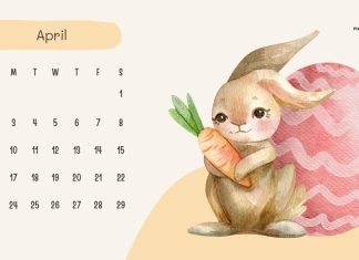 April 2023 Calendar Desktop Wallpaper.