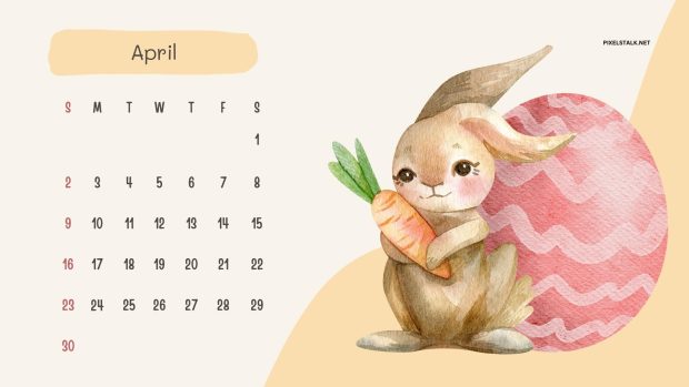 April 2023 Calendar Desktop Wallpaper.