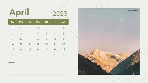 April 2023 Calendar HD Wallpaper.