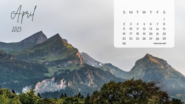 April 2023 Calendar HD Wallpaper.