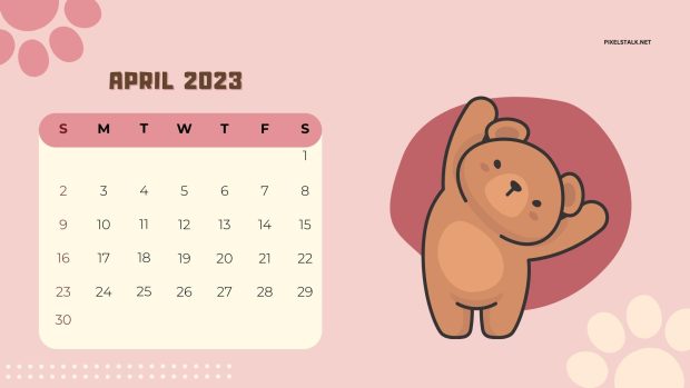 April 2023 Calendar Wallpaper HD Free download.
