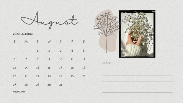 August 2023 Calendar Backgrounds Desktop.
