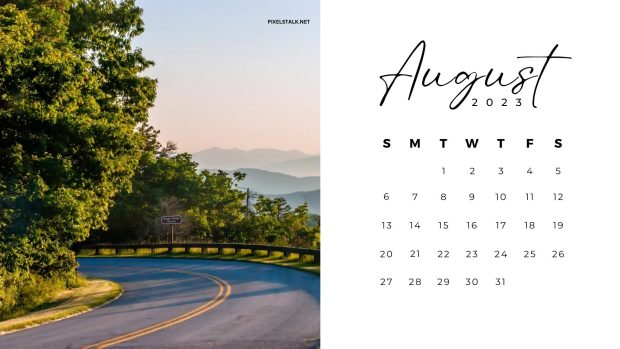 August 2023 Calendar Backgrounds HD Free download.