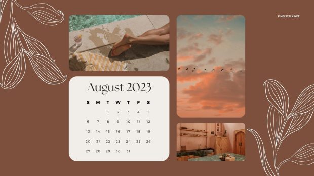 August 2023 Calendar HD Wallpaper Free download.