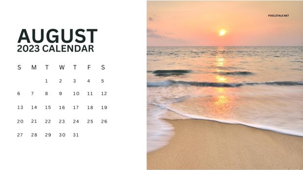 August 2023 Calendar HD Wallpaper Free download.