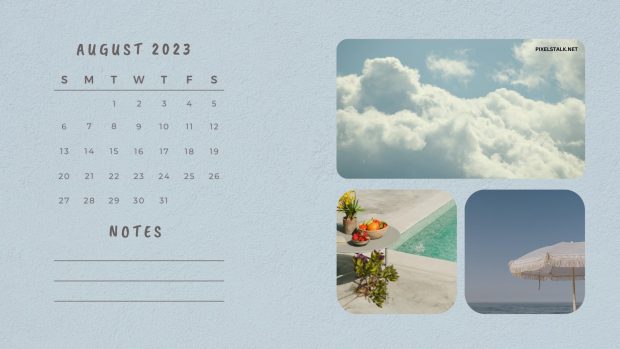 August 2023 Calendar Wallpaper HD.