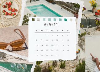 August 2023 Calendar Wallpaper HD Free download.