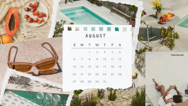 August 2023 Calendar Wallpaper HD Free download.