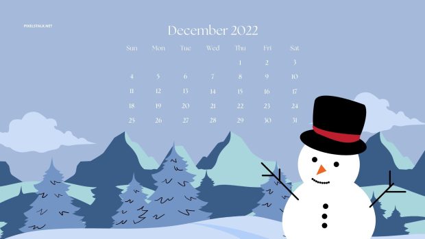 Awesome December 2022 Calendar Wallpaper HD.
