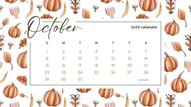 Backgrounds October 2023 Calendar.