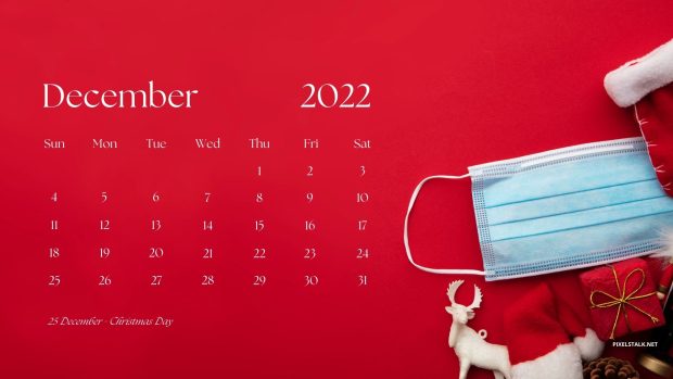 Beautiful December 2022 Calendar Background.