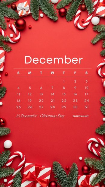 Beautiful December 2022 Calendar Phone Wallpaper HD.