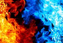 Blue Fire Background Free Download.
