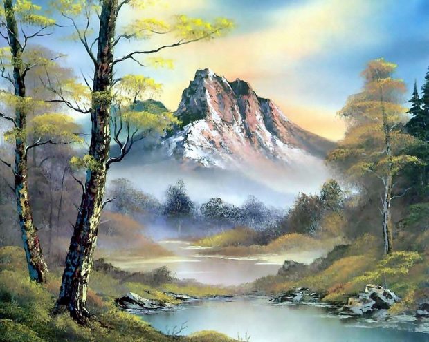 Bob Ross HD Wallpaper Computer.