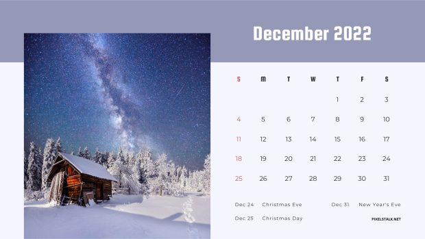 Calendar December 2022 Desktop Background.