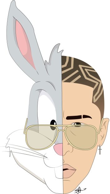 Cartoon Bad Bunny Wallpaper HD.