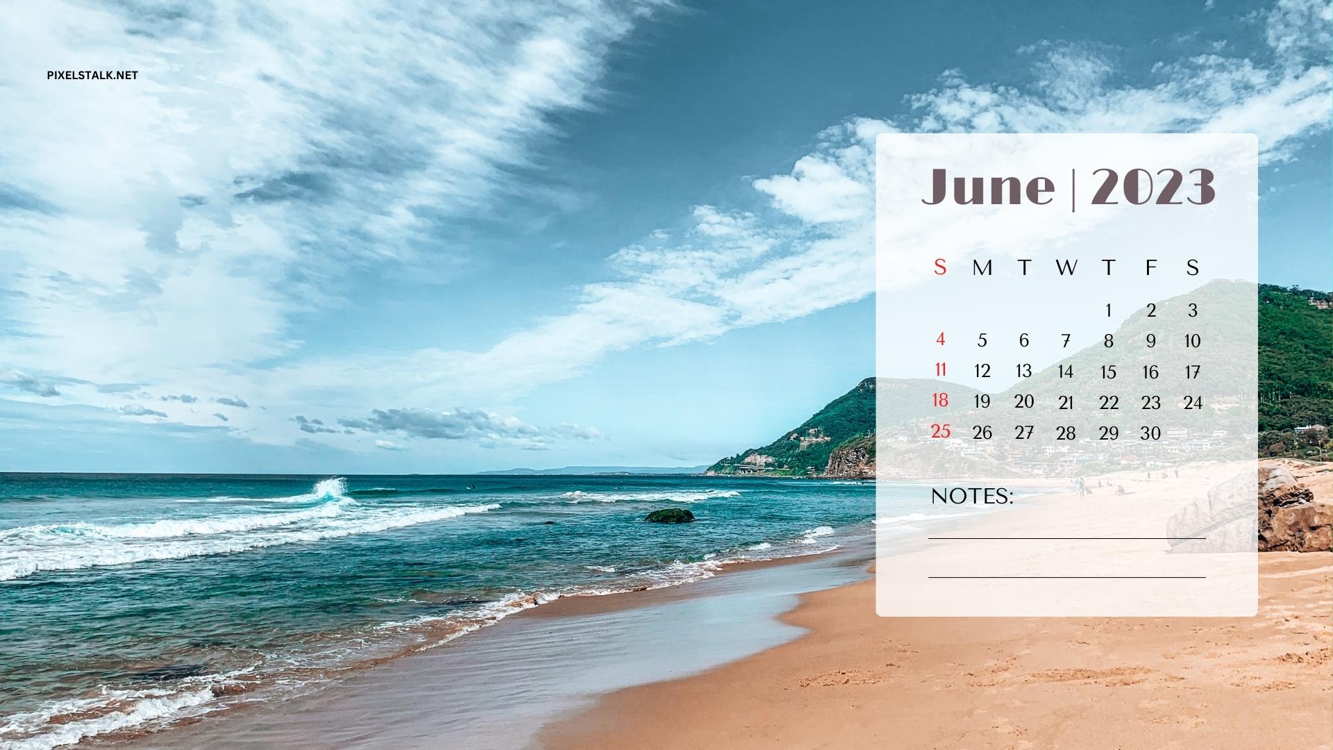 June 2023 Calendar Background for Desktop - PixelsTalk.Net