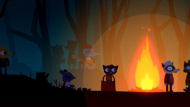 Cool Night In The Woods Wallpaper HD.