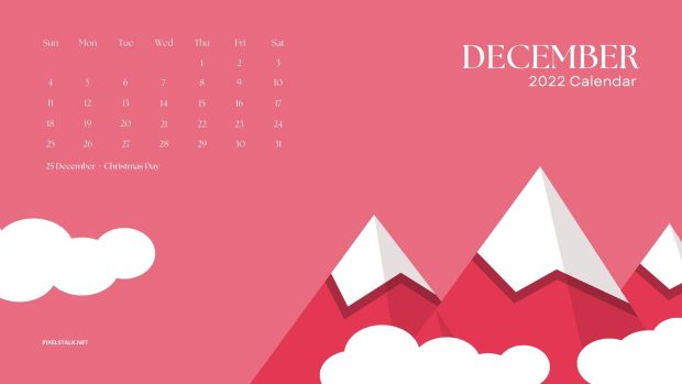 Cute December 2022 Calendar Background.