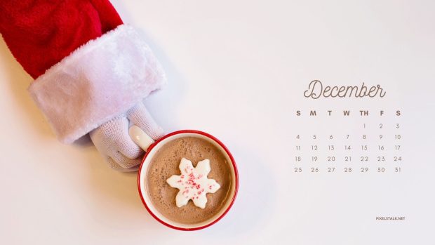 Cute December 2022 Calendar Wallpaper HD.