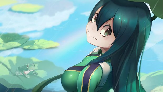 Cute Tsuyu Asui Background.