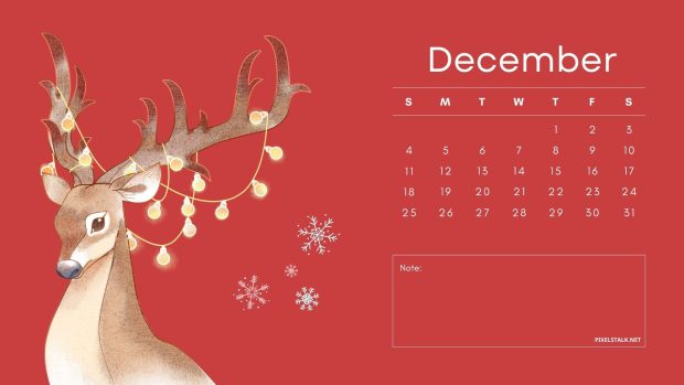 December 2022 Calendar Desktop Image.