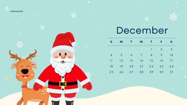 December 2022 Calendar Desktop Wallpaper.