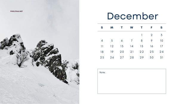 December 2022 Calendar Wallpaper HD.