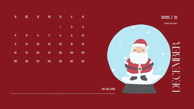 December 2022 Calendar Wallpaper High Resolution.