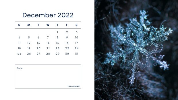 December 2022 Calendar Wide Screen Wallpaper.