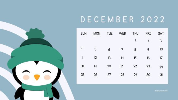 December 2022 Desktop Background HD Calendar.