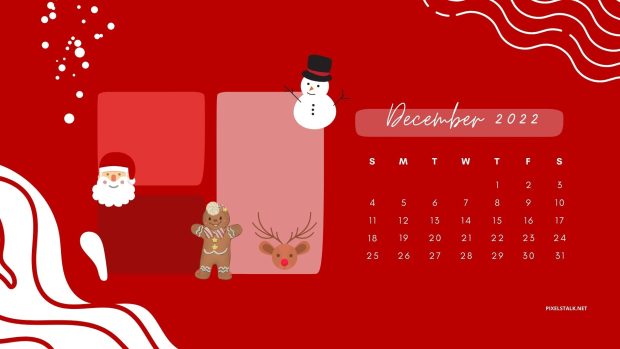 Desktop December 2022 Calendar Wallpaper HD.